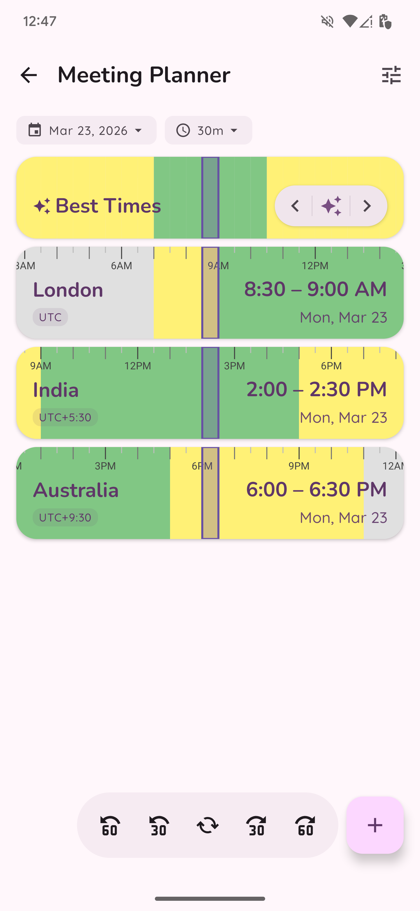 Timeboard - Android World Clock Meeting Planner Find Best Times