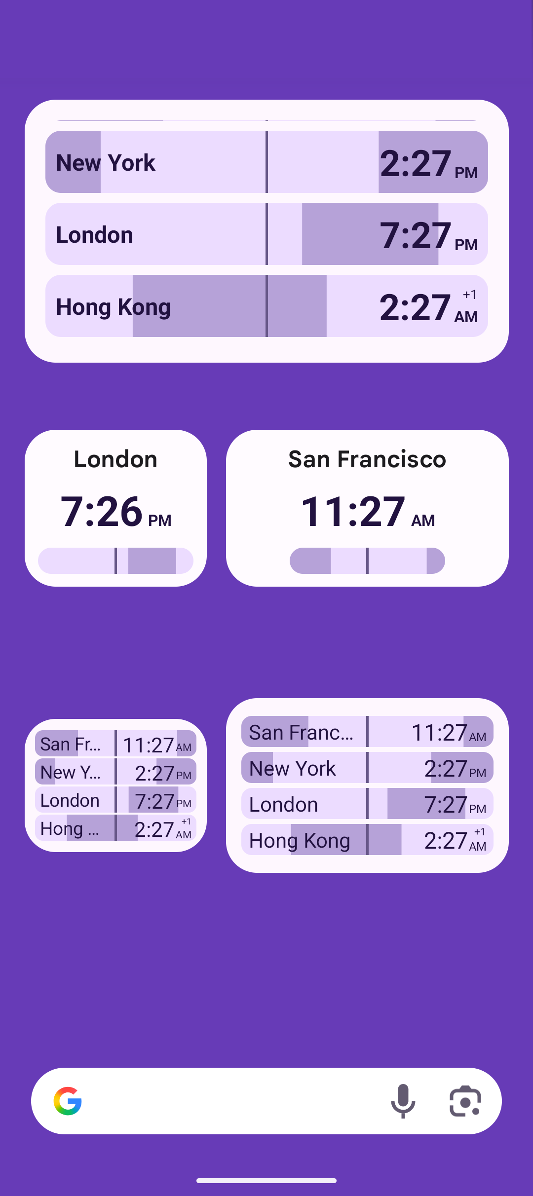 Timeboard Widgets